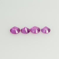 2.5-4.2 mm Natural Pink Sapphire Loose Gemstone Round Diamond Cut Vs Quality