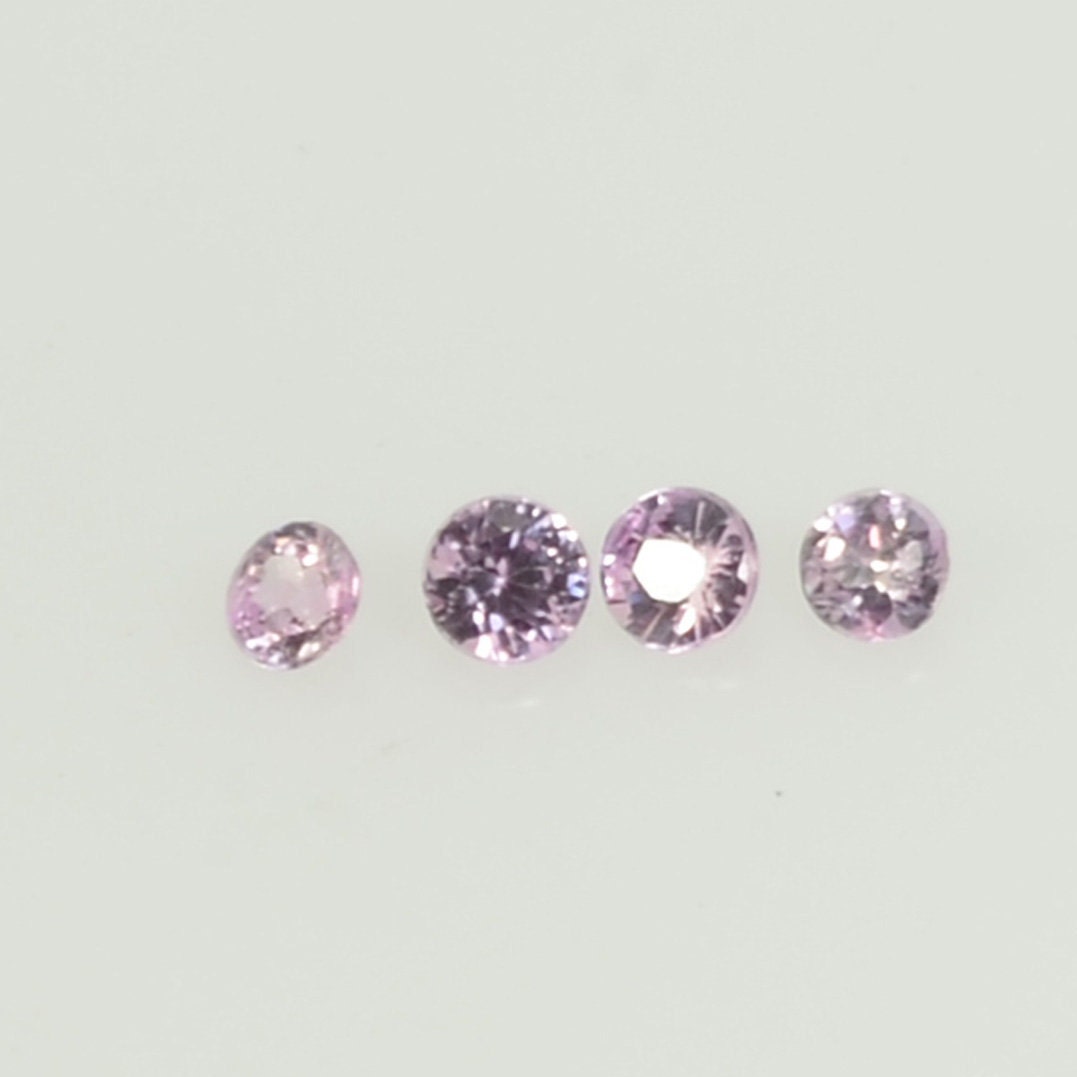 1.4-1.7 mm Natural Pink Sapphire Loose Gemstone Round Diamond Cut Cleanish Quality Color