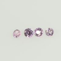 1.4-1.7 mm Natural Pink Sapphire Loose Gemstone Round Diamond Cut Cleanish Quality Color