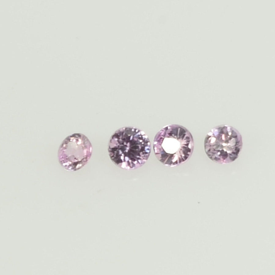 1.4-1.7 mm Natural Pink Sapphire Loose Gemstone Round Diamond Cut Cleanish Quality Color