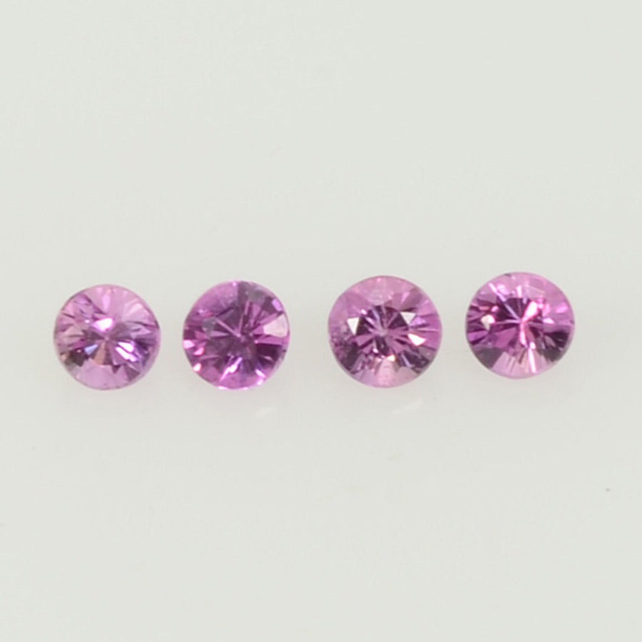 1.7-2.3 mm Natural Pink Sapphire Loose Gemstone Round Diamond Cut Cleanish Quality Color