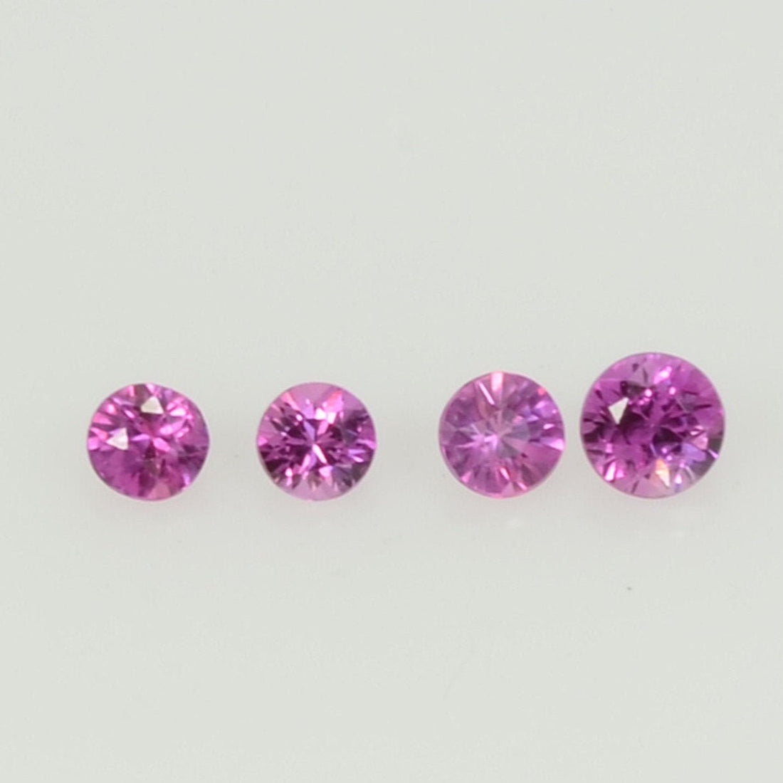 1.8-2.3 mm Natural Pink Sapphire Loose Gemstone Round Diamond Cut Cleanish Quality A Color