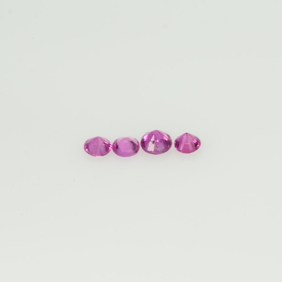 2.0 mm Natural Pink Sapphire Loose Gemstone Round Diamond Cut Vs Quality AA Color