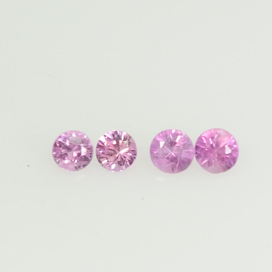 2.0 mm Natural Pink Sapphire Loose Gemstone Round Diamond Cut Vs Quality Color