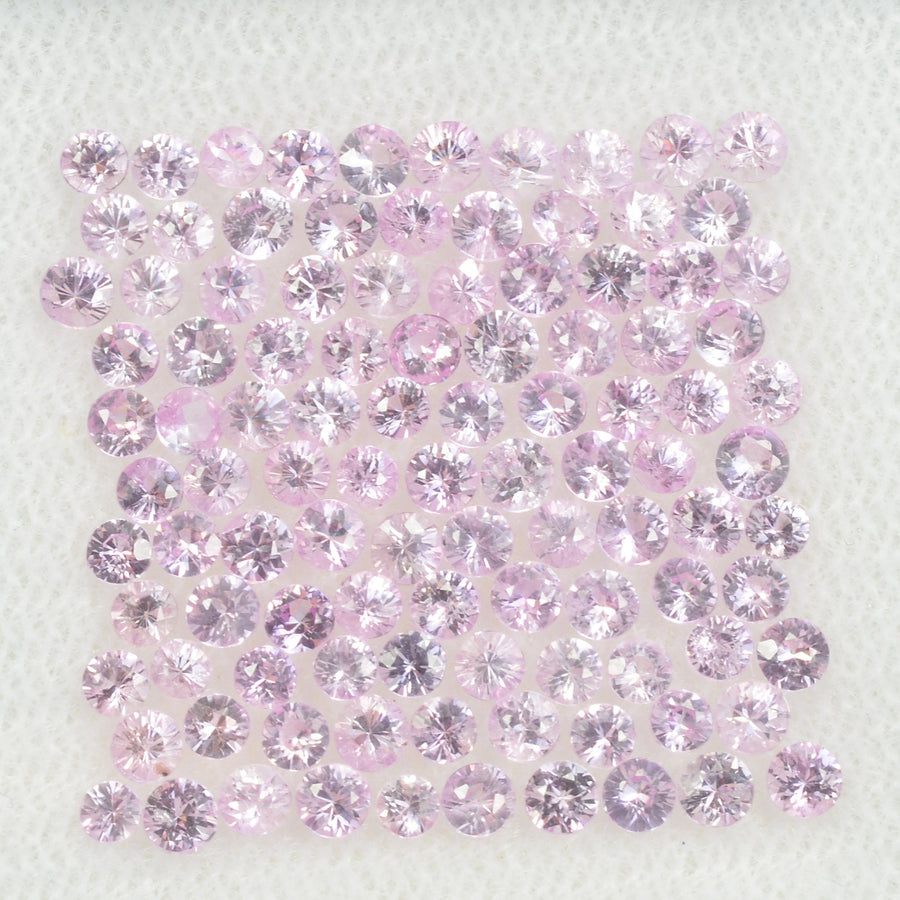 2.0 mm Natural Pink Sapphire Loose Gemstone Round Diamond Cut Vs Quality Color