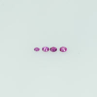 1.4-1.7 mm Natural Pink Sapphire Loose Gemstone Round Diamond Cut Vs Quality AA Color