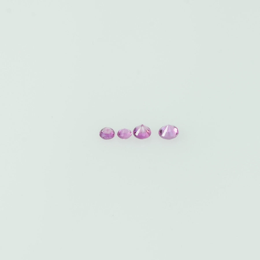 1.4-1.7 mm Natural Pink Sapphire Loose Gemstone Round Diamond Cut Vs Quality Color