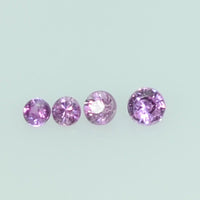 1.4-1.7 mm Natural Pink Sapphire Loose Gemstone Round Diamond Cut Vs Quality Color