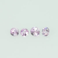 0.8-2.3 mm Natural Pink Sapphire Loose Gemstone Round Diamond Cut Vs Quality Color