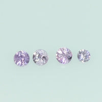 0.8-1.8 mm Natural Pink Sapphire Loose Gemstone Round Diamond Cut Vs Quality Color