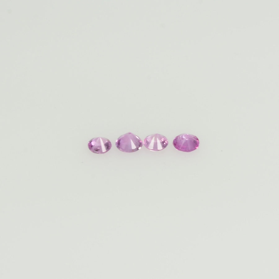 1.6-2.3 mm Natural Pink Sapphire Loose Gemstone Round Diamond Cut Vs Quality Color