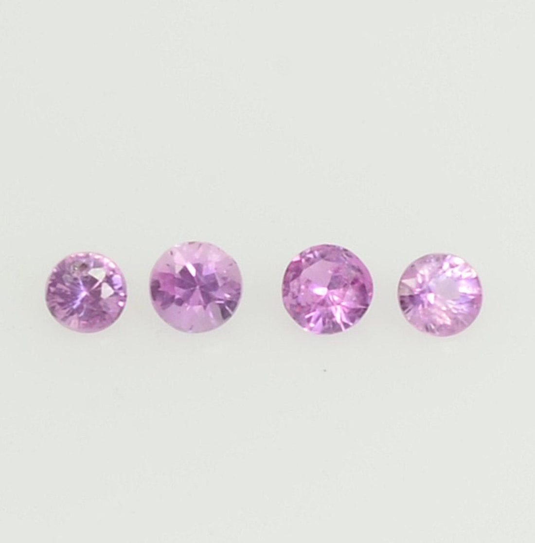 1.6-2.3 mm Natural Pink Sapphire Loose Gemstone Round Diamond Cut Vs Quality Color