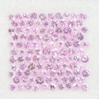 1.7-2.3 mm Natural Pink Sapphire Loose Gemstone Round Diamond Cut Vs Quality Color