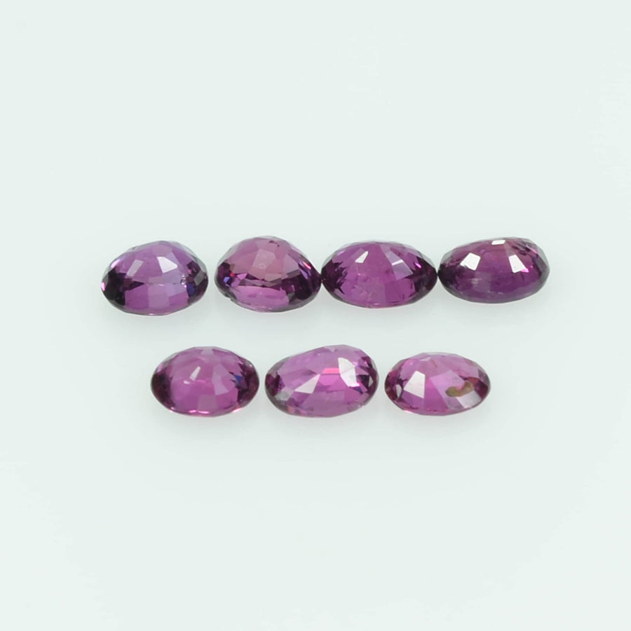 3.5x2.5 mm Lot Natural Thai Ruby Loose Gemstone Oval Cut