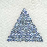 0.8-4.5 mm Natural Blue Sapphire Loose Gemstone Round Diamond Cut Vs Quality Color