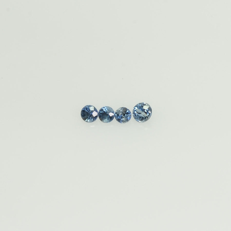 0.8-3.8 mm Natural Blue Sapphire Loose Gemstone Round Diamond Cut Cleanish Quality Color