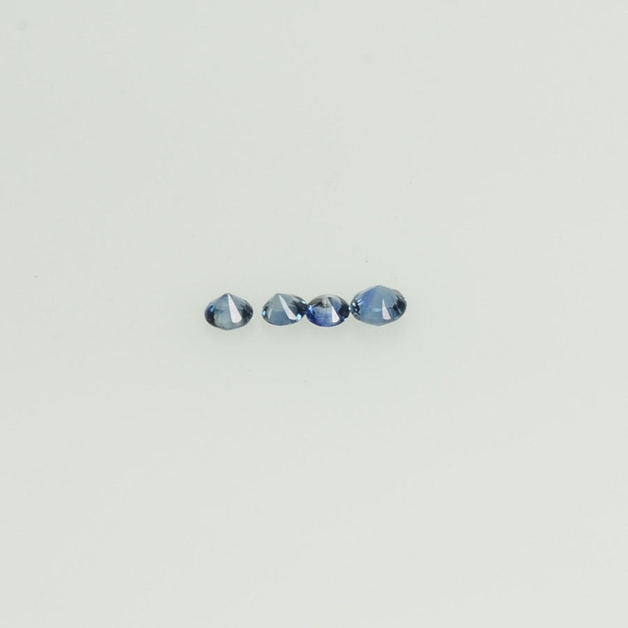 0.8-3.8 mm Natural Blue Sapphire Loose Gemstone Round Diamond Cut Cleanish Quality Color