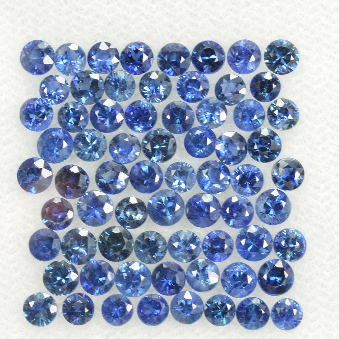 2.3-3.6 mm Natural Blue Sapphire Loose Gemstone Round Diamond Cut Cleanish Quality Color