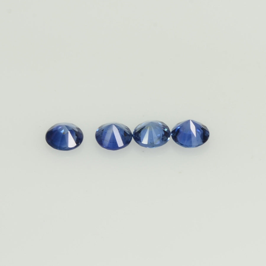 1.1-4.2 mm Natural Blue Sapphire Loose Gemstone Round Diamond Cut Vs Quality Color