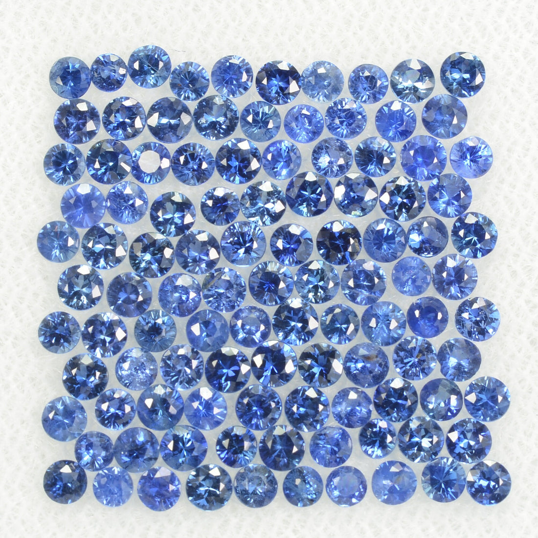 1.1-4.2 mm Natural Blue Sapphire Loose Gemstone Round Diamond Cut Vs Quality Color