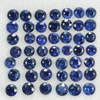 1.3-5.6 mm Natural Blue Sapphire Loose Gemstone Round Diamond Cut Vs Quality A+ Color