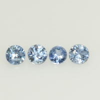 2.5-3.7 mm Natural Blue Sapphire Loose Gemstone Round Diamond Cut Vs Quality Color