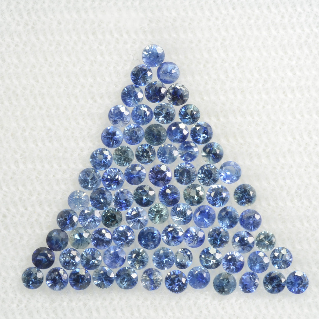 0.8-4.5 mm Natural Blue Sapphire Loose Gemstone Round Diamond Cut Cleanish Quality Color