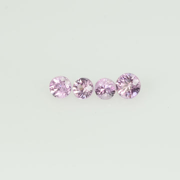 2.5 mm Natural Pink Sapphire Loose Gemstone Round Diamond Cut Cleanish Quality Color