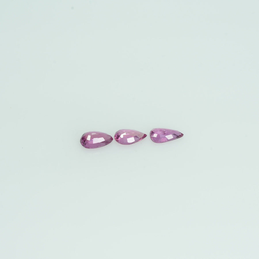 5x3 mm Lot Natural Ruby Loose Gemstone Pear Cut