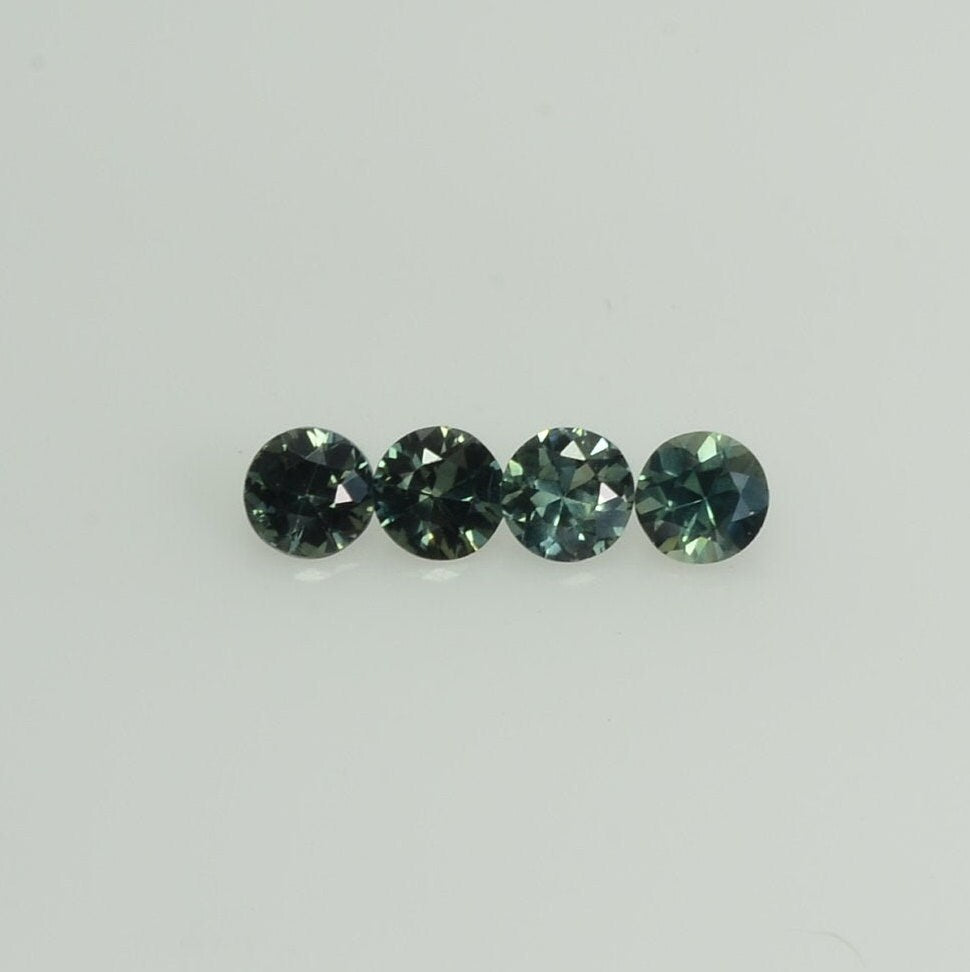 1.7-4mm Natural Blue Green Teal Sapphire Loose Gemstone Round Cut