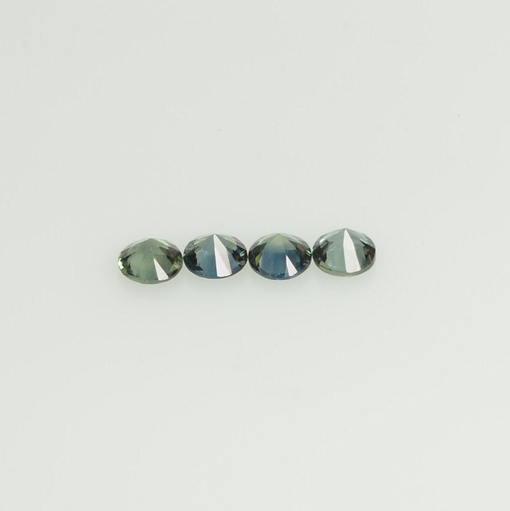 1.7-4mm Natural Blue Green Teal Sapphire Loose Gemstone Round Cut