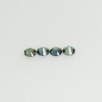 1.7-4mm Natural Blue Green Teal Sapphire Loose Gemstone Round Cut