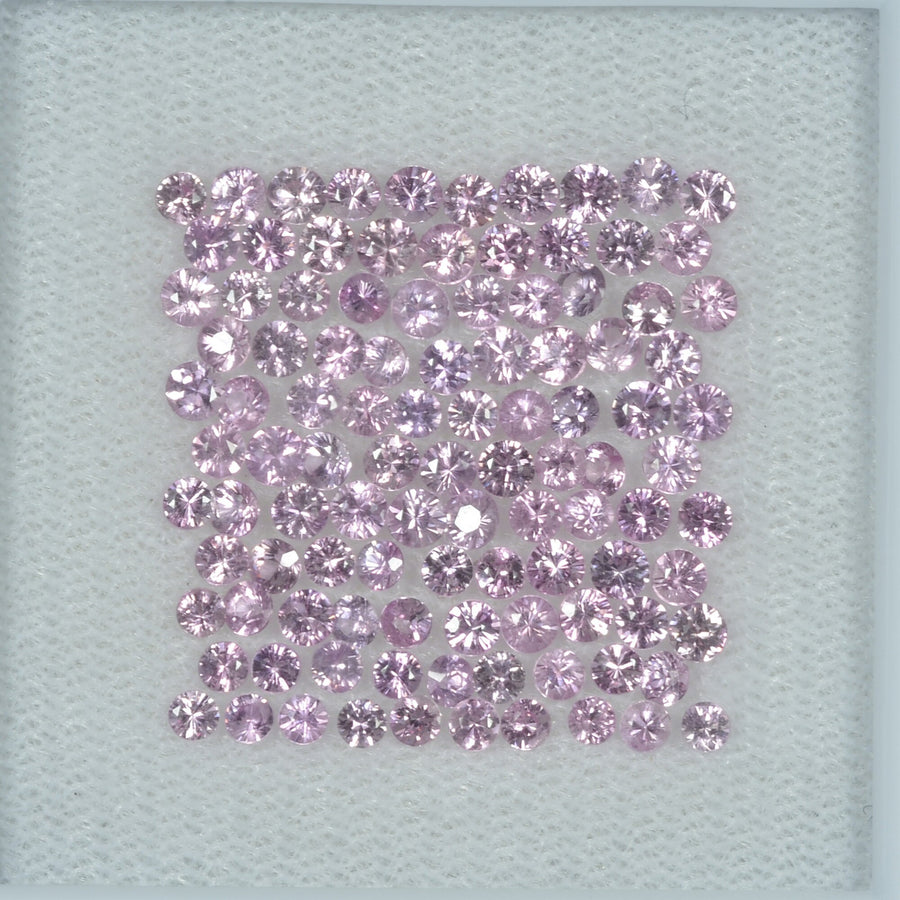 1.4-2.8 Natural Pink Sapphire Loose Gemstone Round Diamond Cut Cleanish Quality