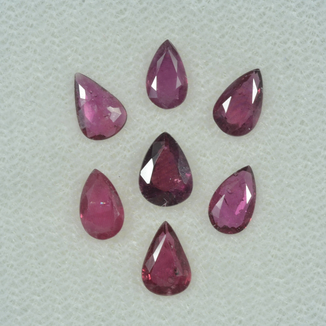 6x4 mm Lot Natural Ruby Loose Gemstone Pear Cut