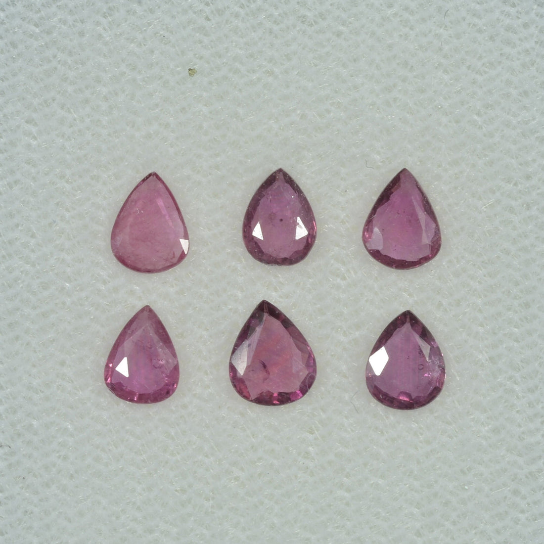 5x4 mm Lot Natural Ruby Loose Gemstone Pear Cut