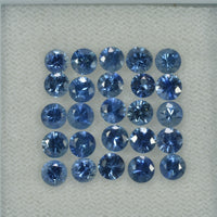 3.5-4.0 mm Natural Blue Sapphire Loose Gemstone Round Diamond Cut Vs Quality Color