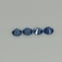 3.5-4.0 mm Natural Blue Sapphire Loose Gemstone Round Diamond Cut Vs Quality Color