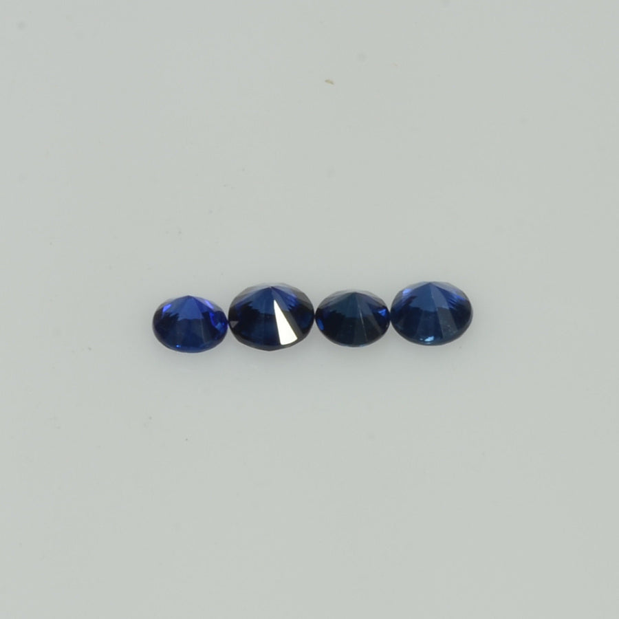 1.8-3.5 mm Natural Blue Sapphire Loose Gemstone Round Diamond Cut Vs Quality Color