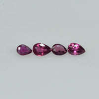 3.5x2.5 mm Natural Ruby Loose Gemstone Pear Cut