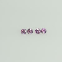 1.4-2.8 Natural Pink Sapphire Loose Gemstone Round Diamond Cut Cleanish Quality