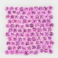 1.7-2.3 mm Natural Pink Sapphire Loose Gemstone Round Diamond Cut Cleanish Quality Color