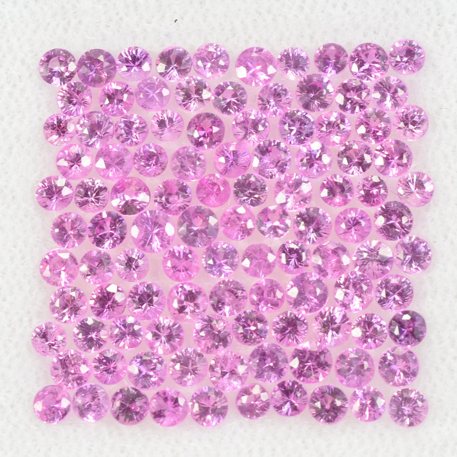 1.2-3.0 mm Natural Pink Sapphire Loose Gemstone Round Diamond Cut Cleanish Quality Color