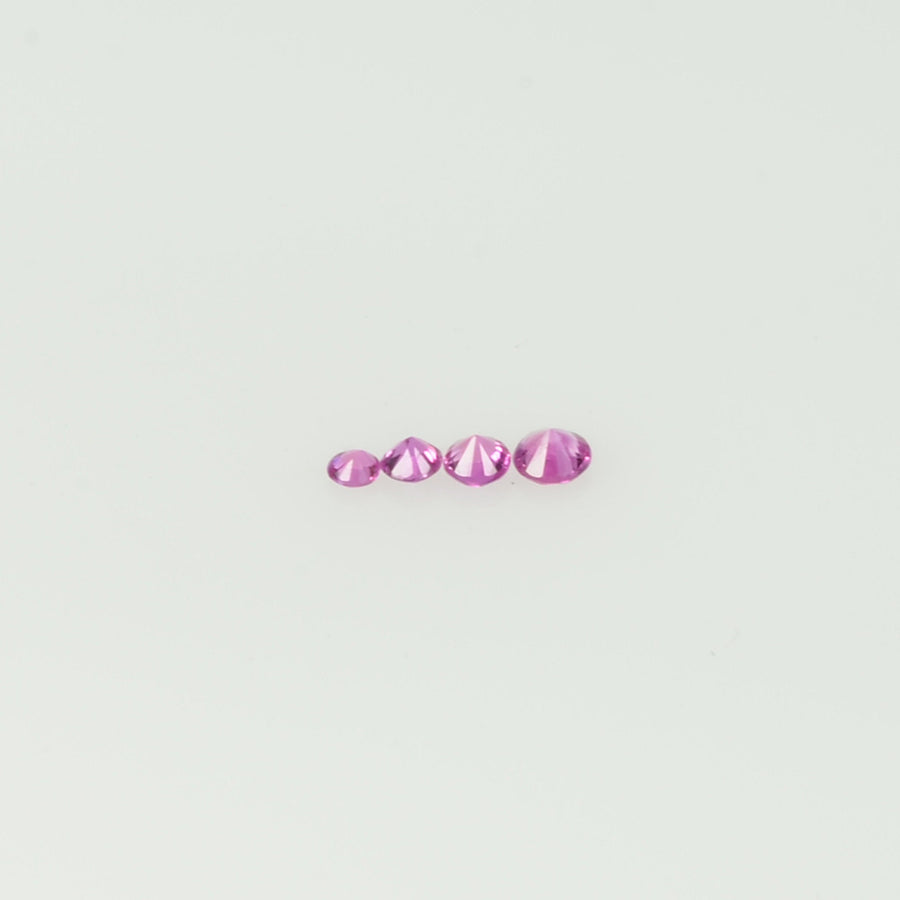 1.4-1.7 mm Natural Pink Sapphire Loose Gemstone Round Diamond Cut Cleanish Quality A+ Color