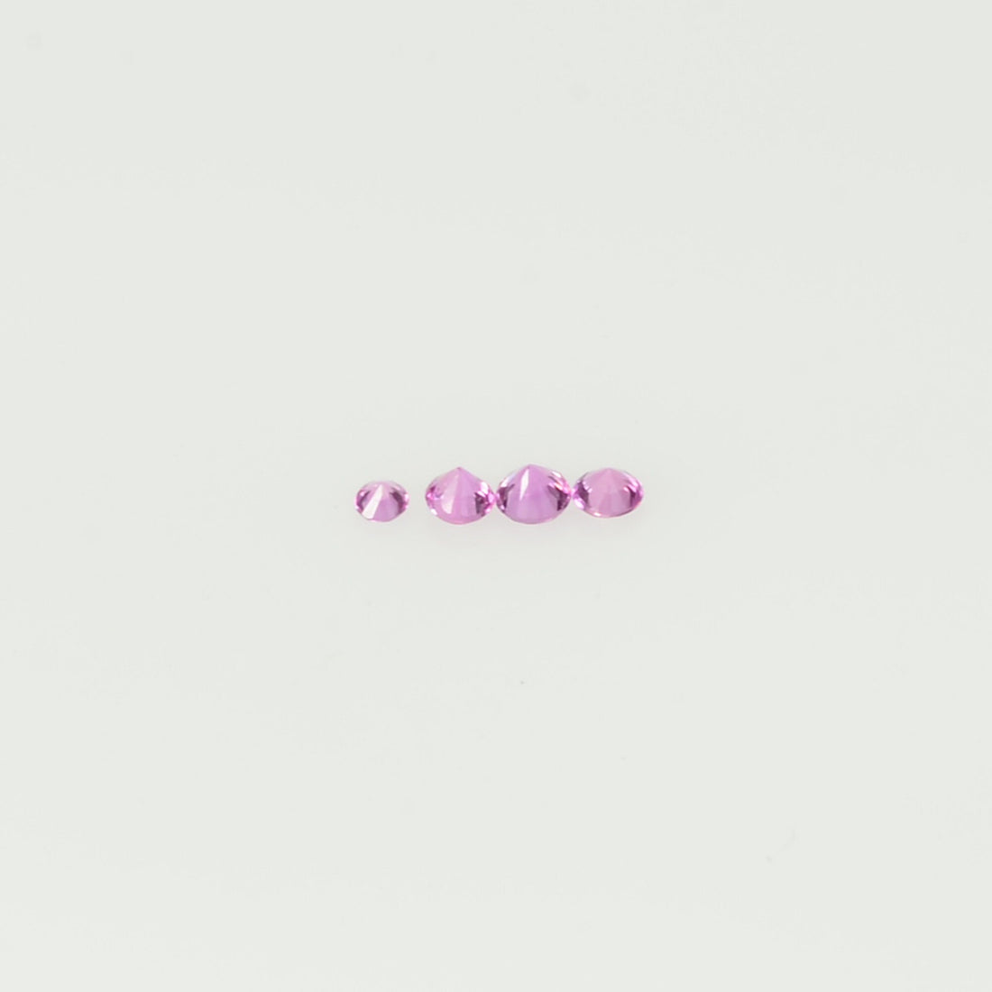 1.4-1.7 mm Natural Pink Sapphire Loose Gemstone Round Diamond Cut Cleanish Quality Color