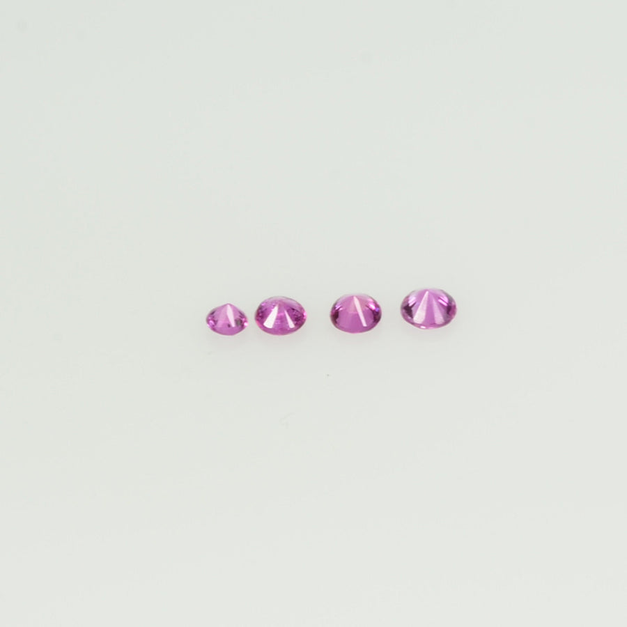 0.8-1.9 mm Natural Pink Sapphire Loose Gemstone Round Diamond Cut Cleanish Quality A+ Color