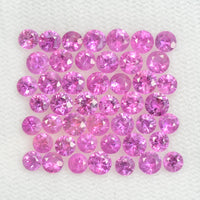 2.5-4.2 mm Natural Pink Sapphire Loose Gemstone Round Diamond Cut Vs Quality