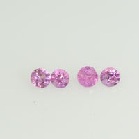 1.7-2.3 mm Natural Pink Sapphire Loose Gemstone Round Diamond Cut Vs Quality Color