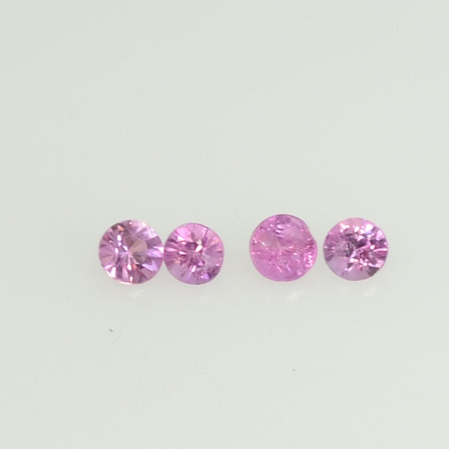 1.7-2.3 mm Natural Pink Sapphire Loose Gemstone Round Diamond Cut Vs Quality Color