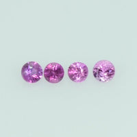 0.8-2.3 mm Natural Pink Sapphire Loose Gemstone Round Diamond Cut Vs Quality Color