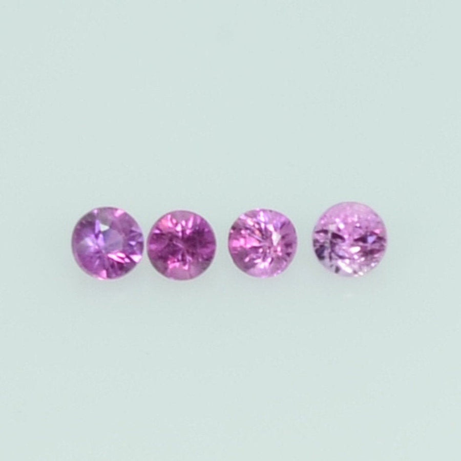 0.8-2.3 mm Natural Pink Sapphire Loose Gemstone Round Diamond Cut Vs Quality Color